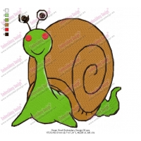 Green Snail Embroidery Design 02